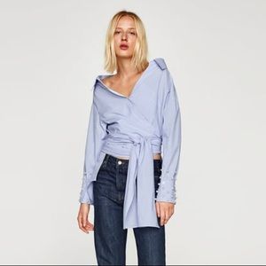 Zara Woman Asymmetrical top SZ XS